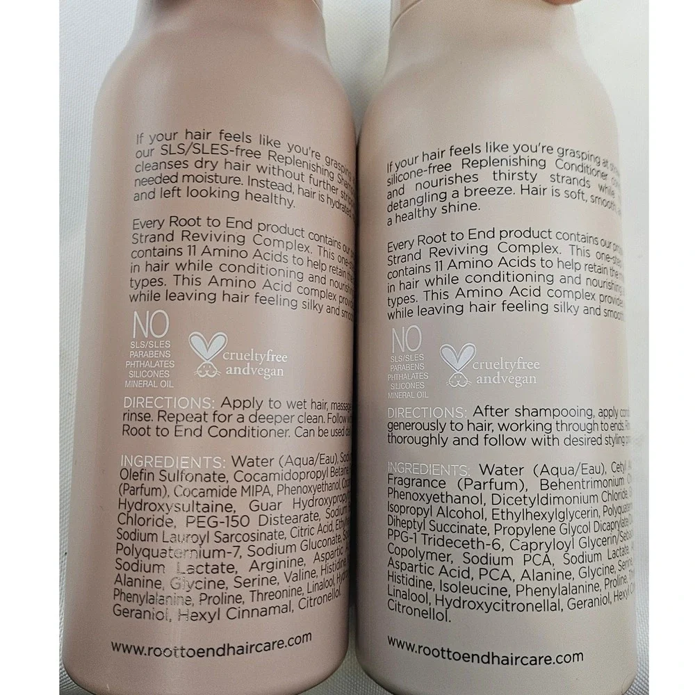 Root to End Replenishing Shampoo Conditioner Set 13oz Distressed Colored Hair